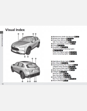 honda zr-v ehev 2022 owners manual